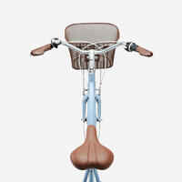 Fully-equipped, 6-speed low frame city bike, light blue