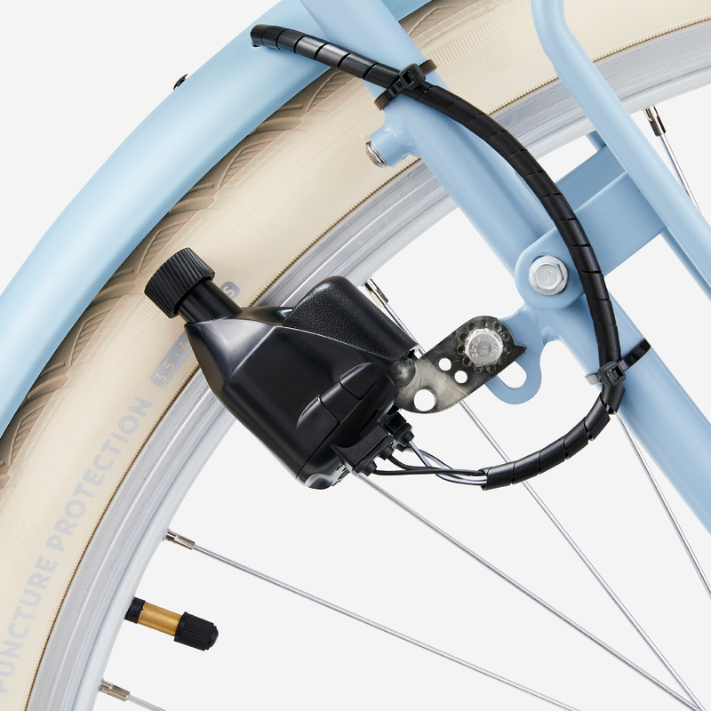 Velo de ville elops 520 cadre bas bleu jeans sale