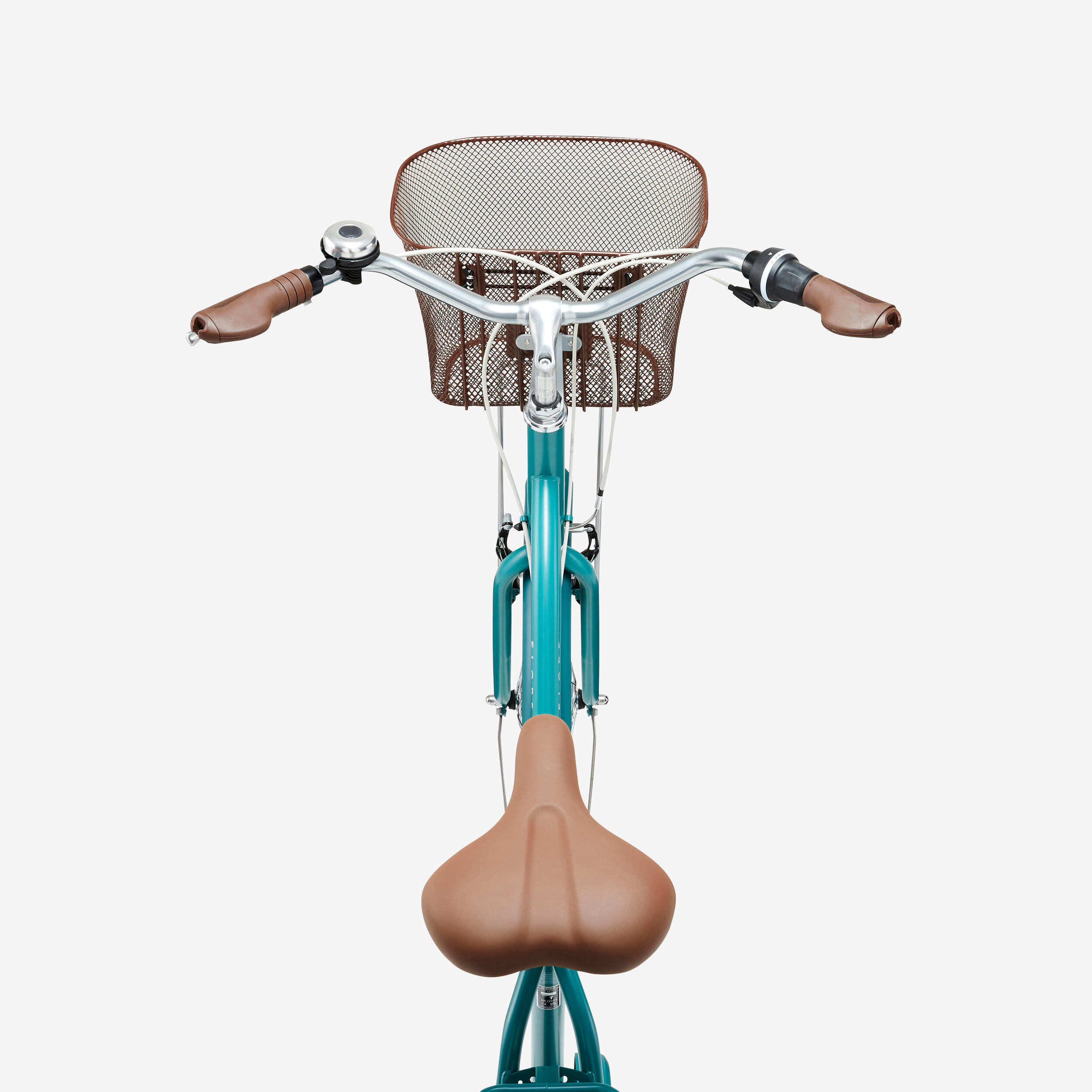 Stadsfiets dames Elops 520 Laag frame groen 4/6