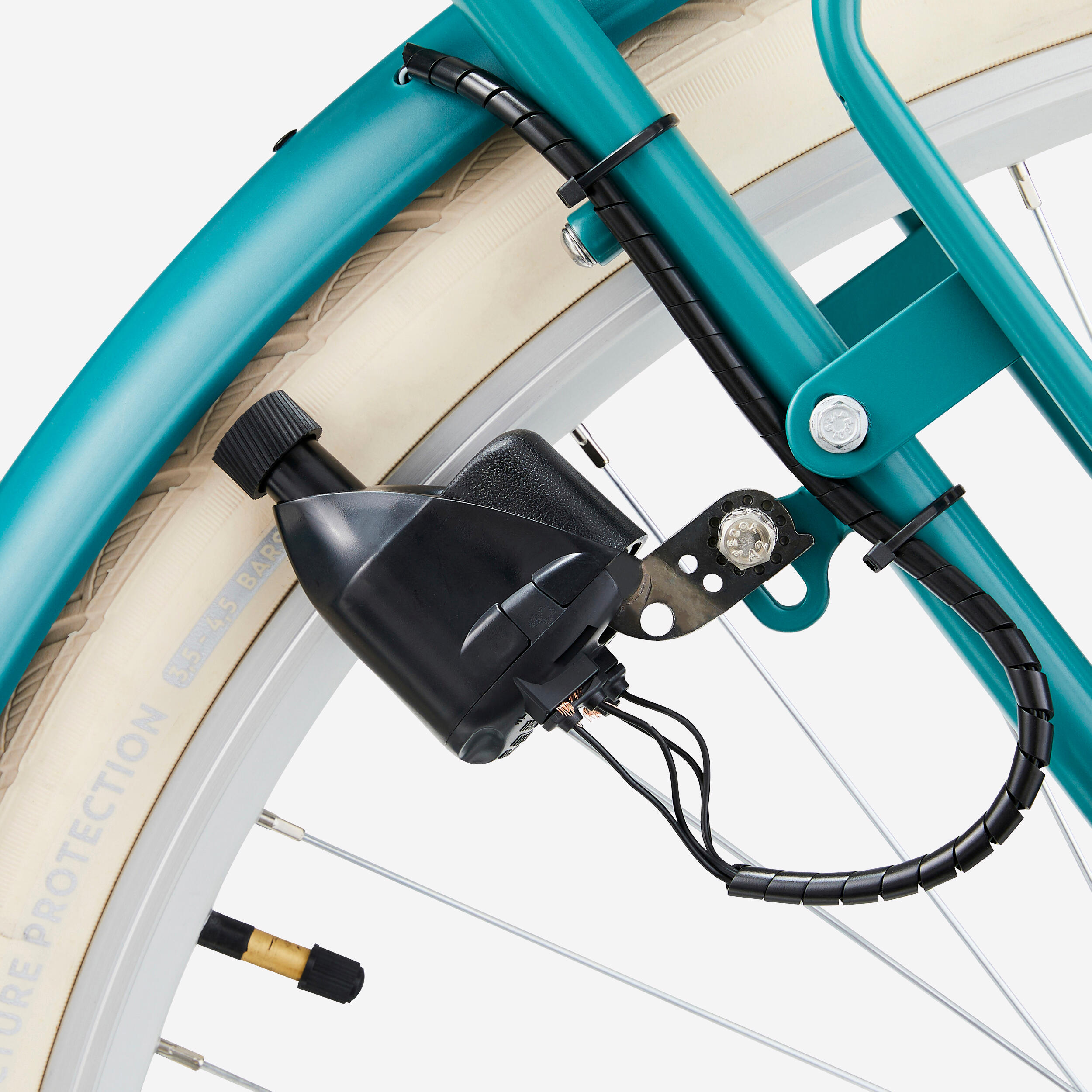 Stadsfiets dames Elops 520 Laag frame groen 6/6