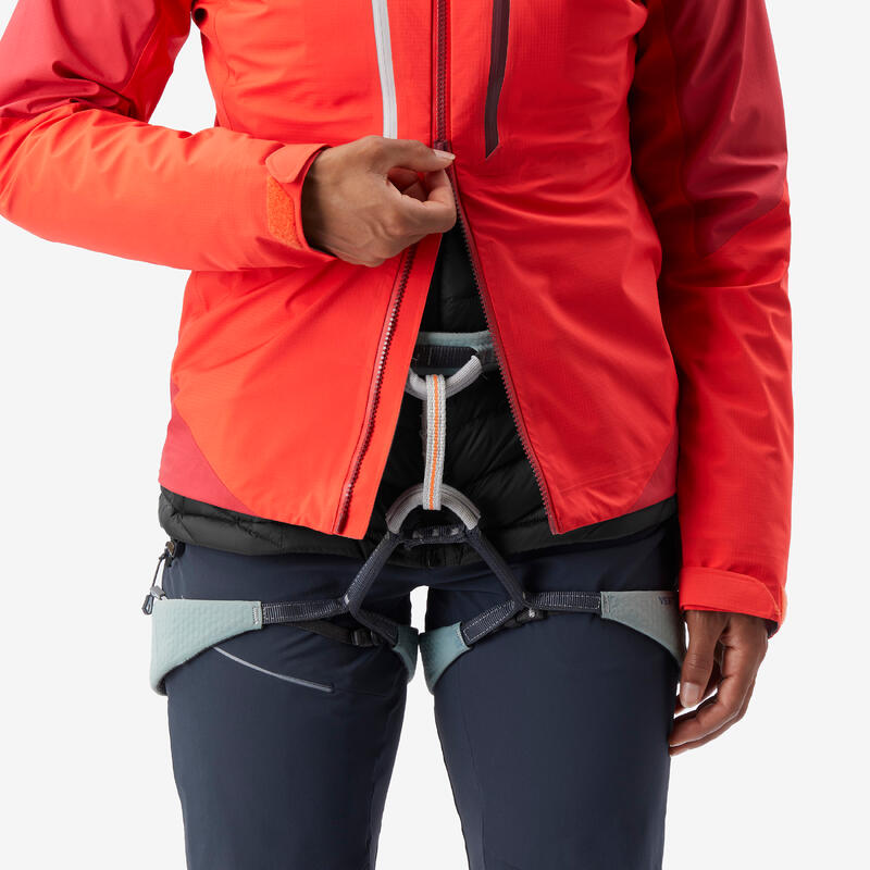 Veste imperméable d'alpinisme FEMME - ALPINISM LIGHT Rouge