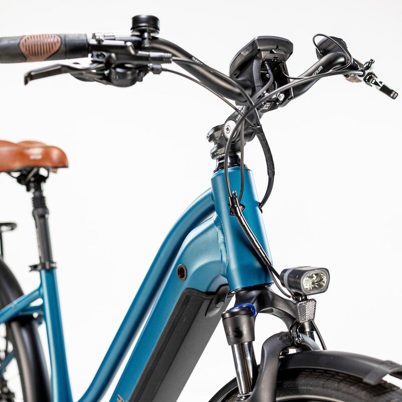 E-Bike City Bike Mittelmotor Stilus City blau 