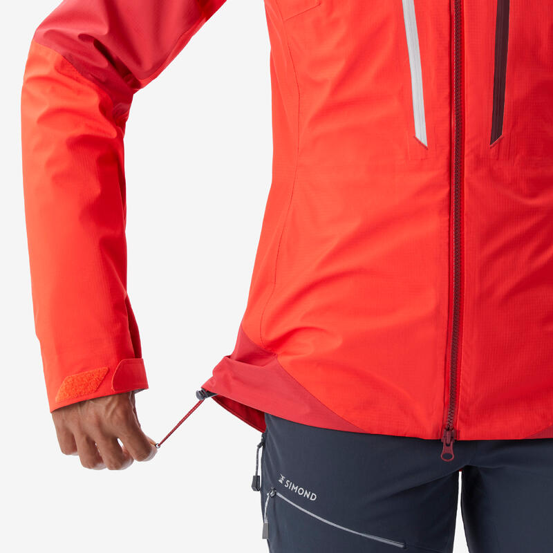 Veste imperméable d'alpinisme FEMME - ALPINISM LIGHT Rouge