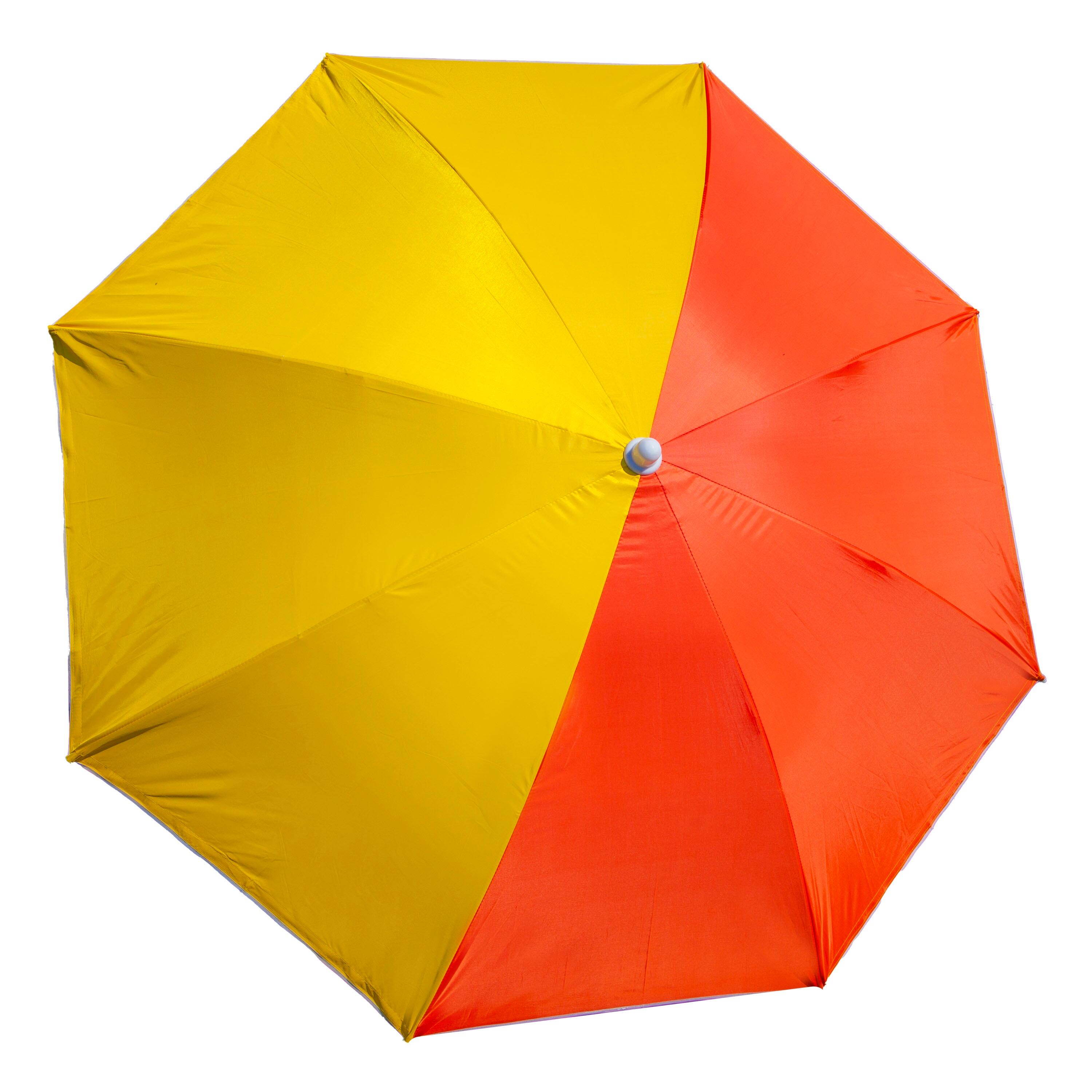 Sun & Surf - Grand Parasol 180cm Bicolo - Abris Anti Uv - Surf Bodyboard Ski Nautique - Jaune-orange - Taille Unique - Decathlon