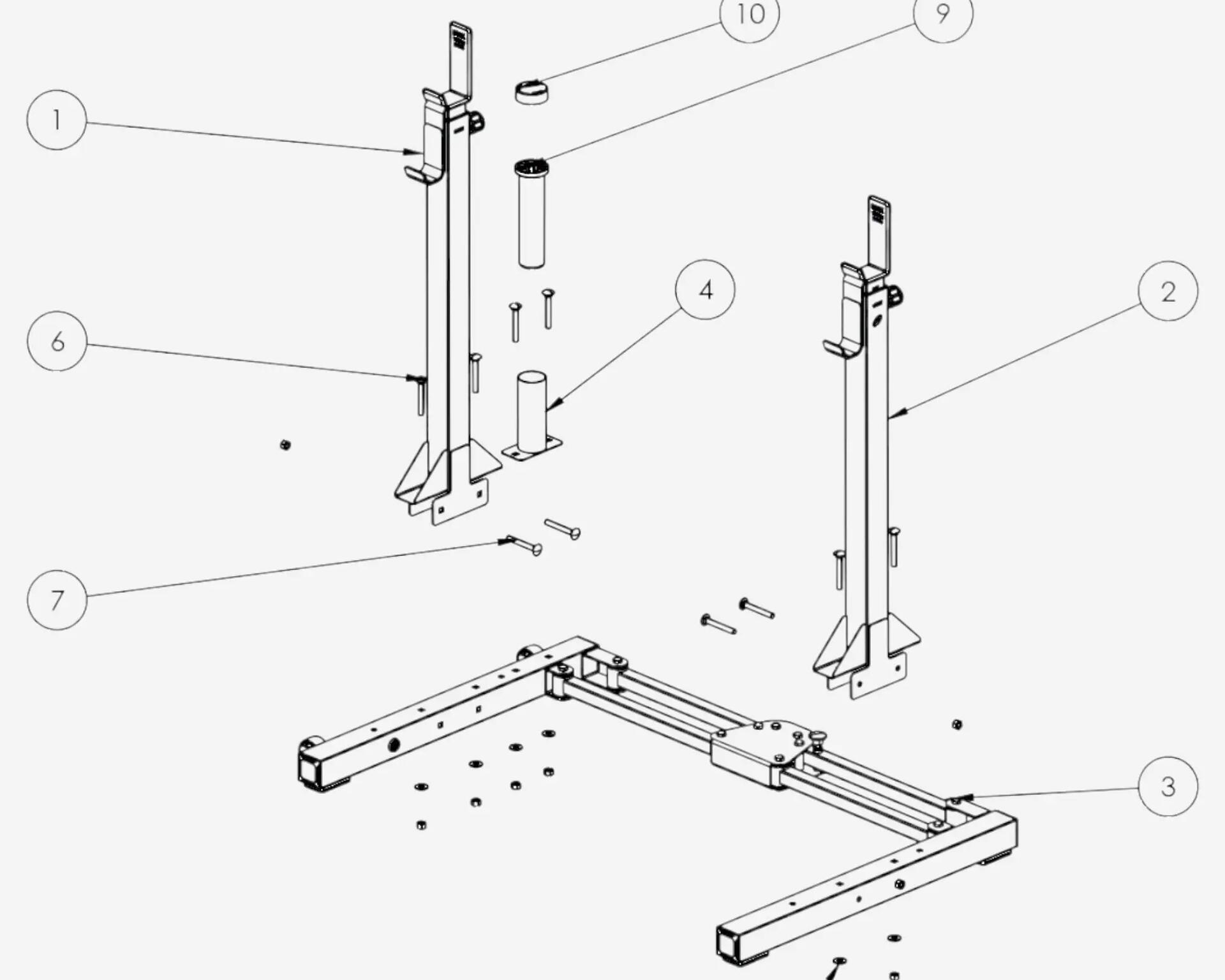 Rack faltbar 120 kg Krafttraining Gebrauchsanleitung Montage Reparatur