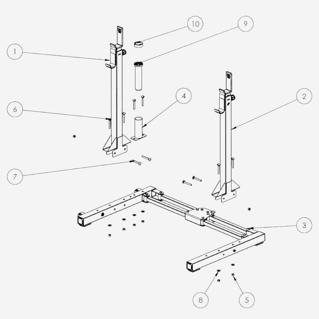 Varnostno odlagalo za palico - rezervni del za 120-kg Folding Rack