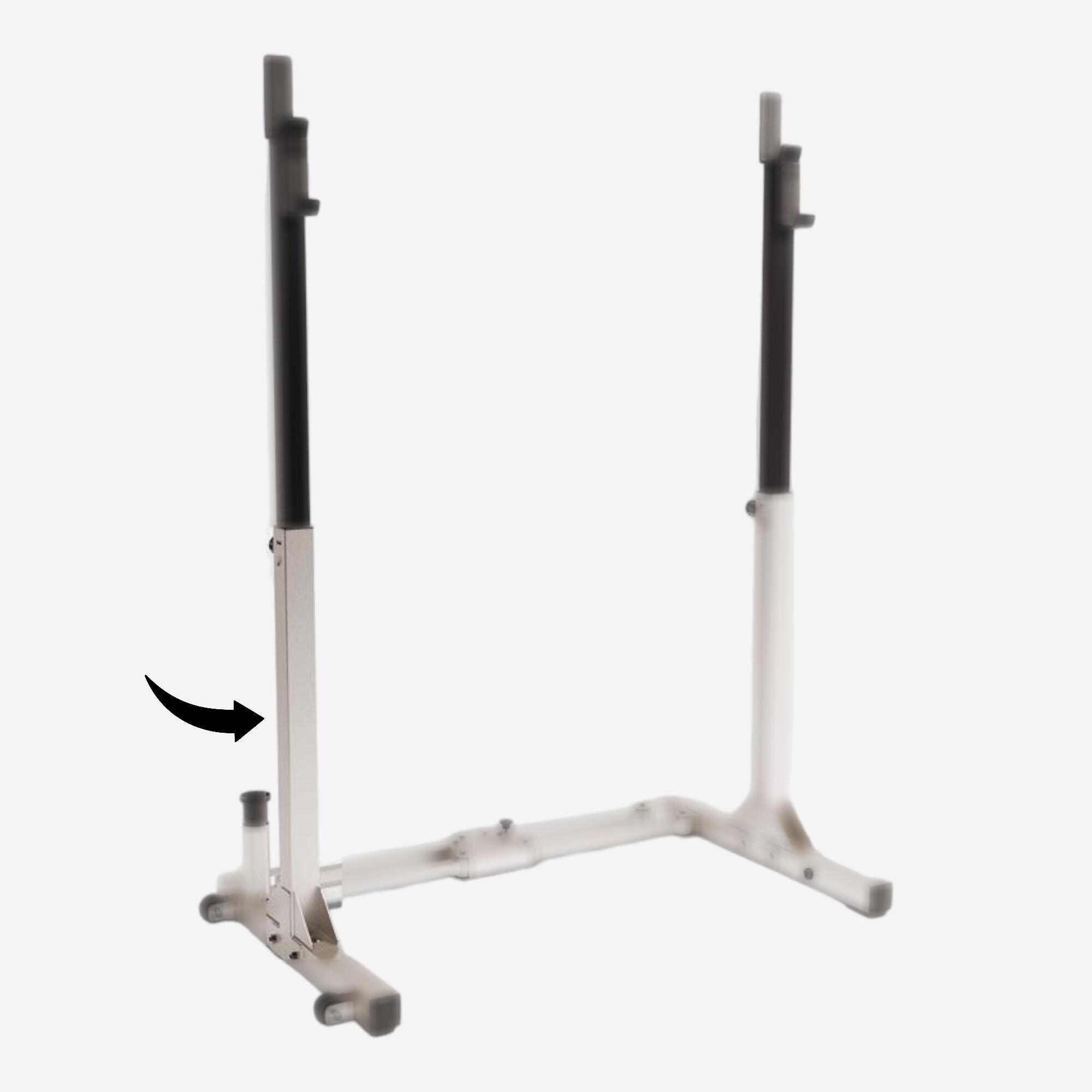 MONTANT BAS GAUCHE - PIÈCE DÉTACHÉE MUSCULATION POUR RACK PLIABLE 120 Kg 4/9