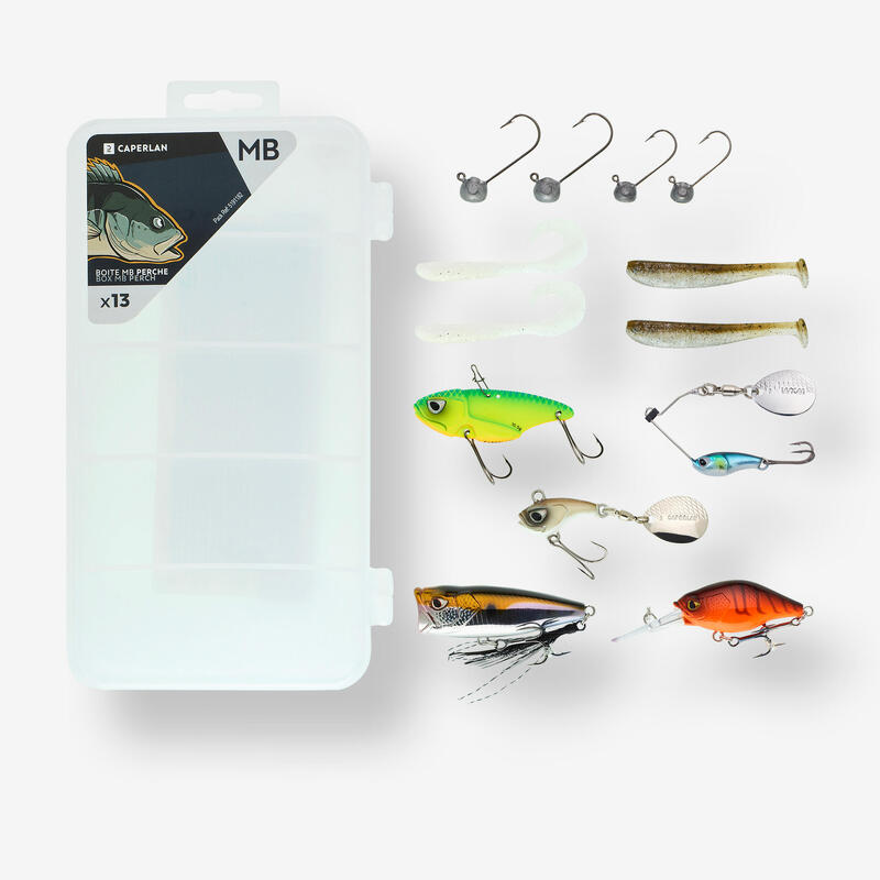 Kit Caja Múltiples Señuelos Pesca Perca Box MB