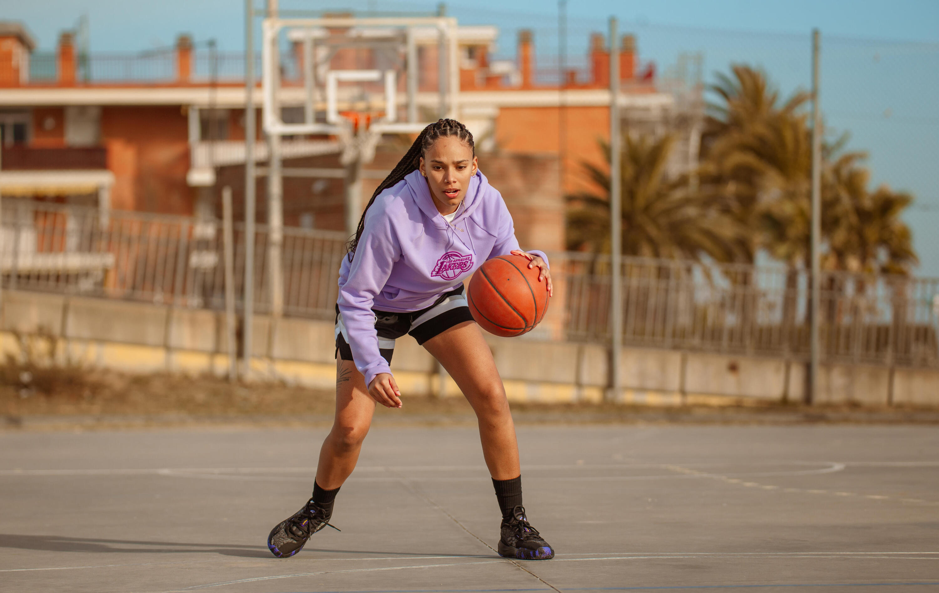 Damen/Herren Basketball Schuhe - Fast 900 Low-1 NBA Los Angeles Lakers schwarz  10/11