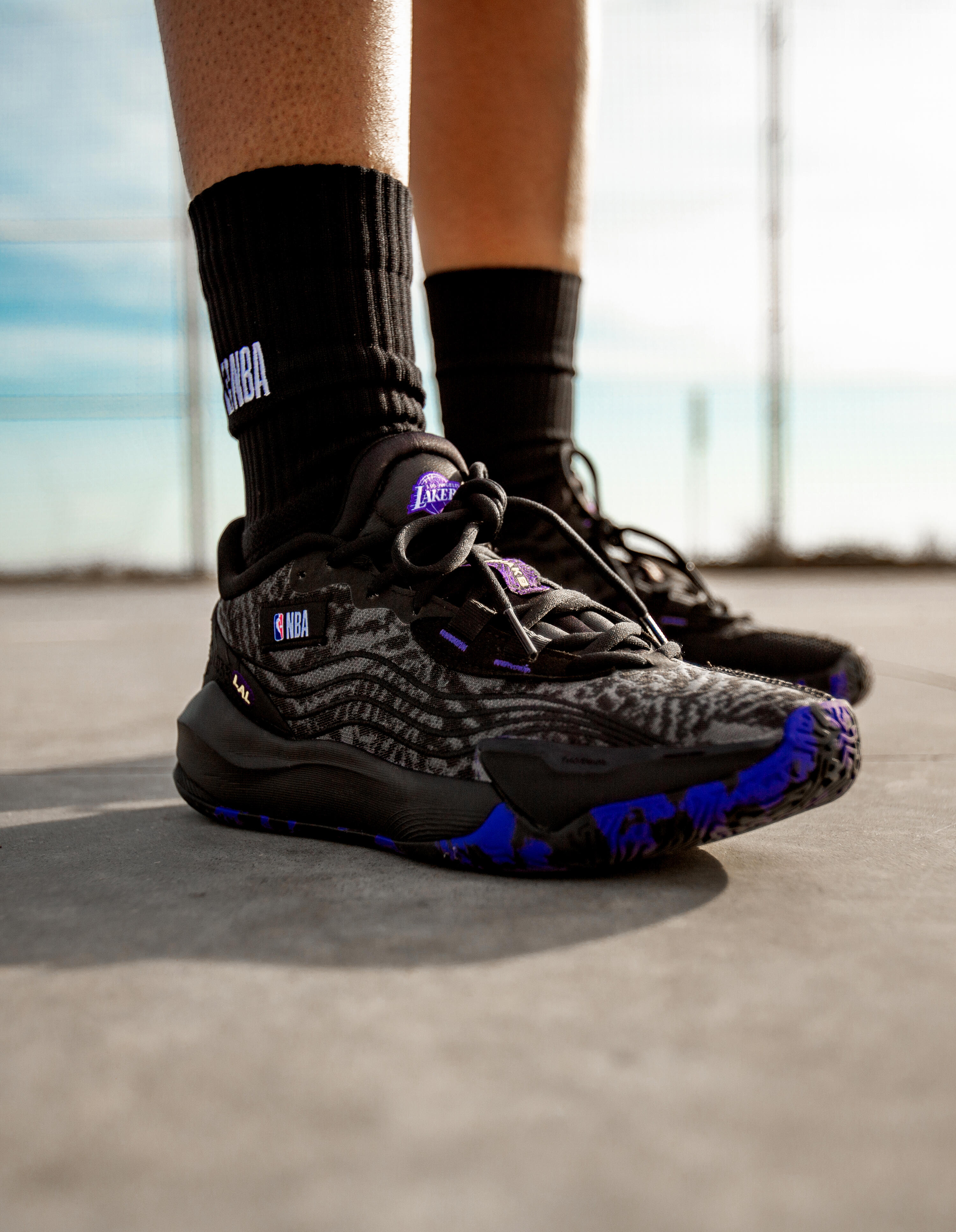 Damen/Herren Basketball Schuhe - Fast 900 Low-1 NBA Los Angeles Lakers schwarz  6/11