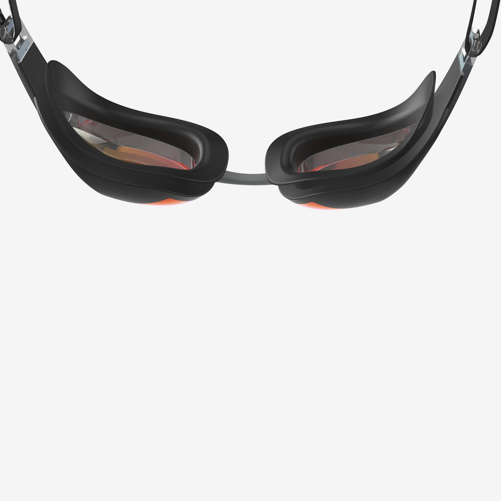 Plavecké okuliare SPEEDO FASTSKIN čierne so zlatými zrkadlovými sklíčkami