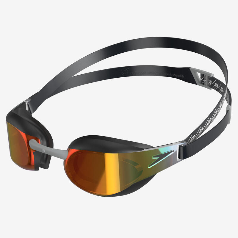 Schwimmbrille verspiegelt Speedo - Fastskin schwarz/gold 