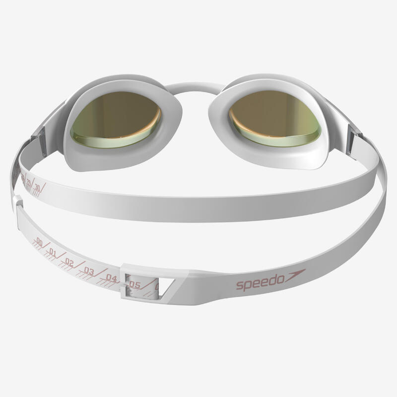 Schwimmbrille verspiegelt Speedo - Fastskin weiss/gold 