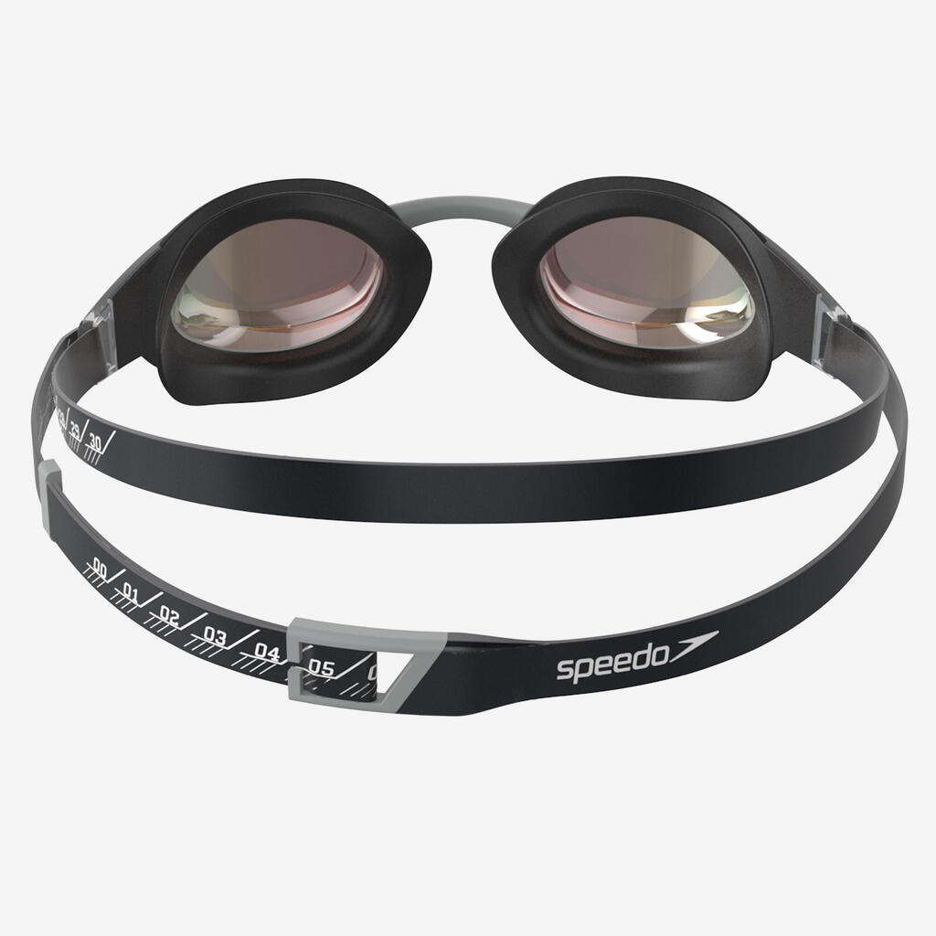 Plavecké okuliare SPEEDO FASTSKIN čierne so zlatými zrkadlovými sklíčkami