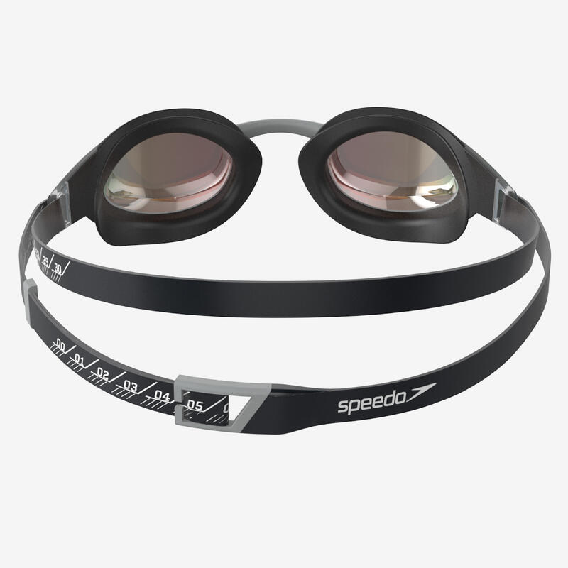 Lunettes de Natation SPEEDO FASTSKIN Noire avec verres miroirs dorées