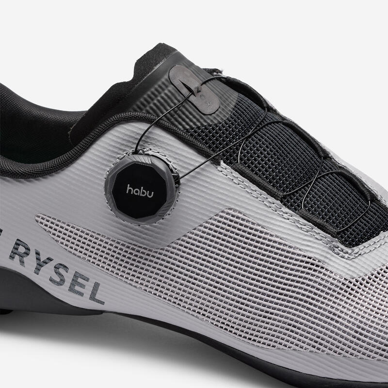 Scarpe bici da corsa adulto Van Rysel NCR AIR grigie