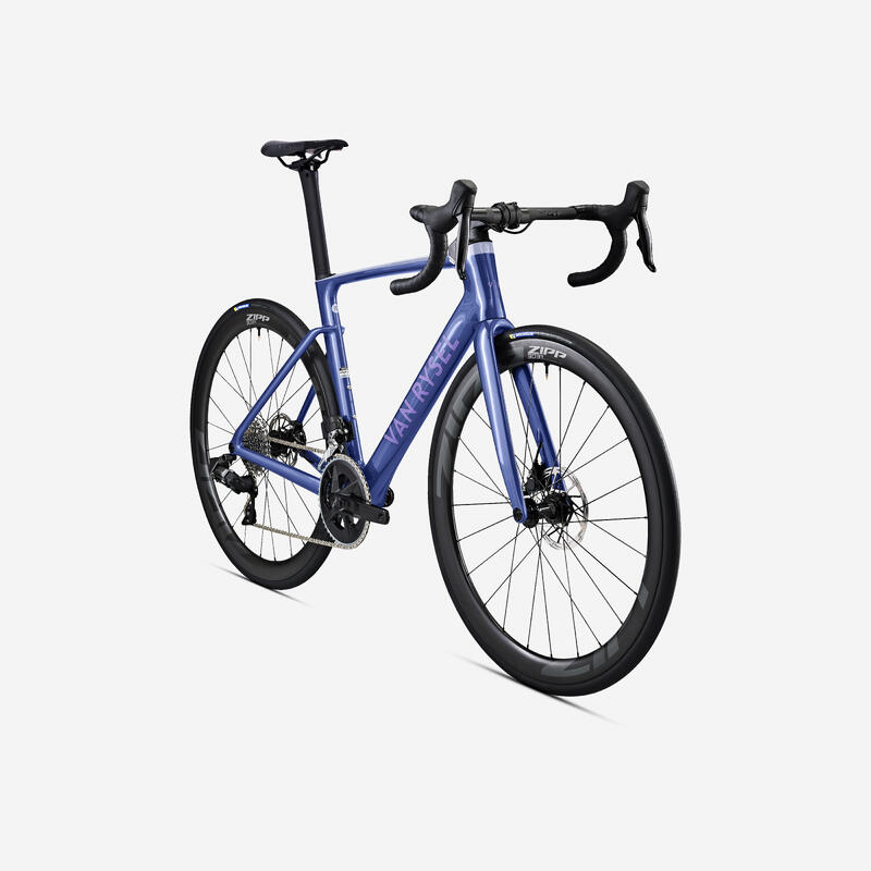 Bici da corsa donna RCR SRAM RIVAL AXS RUOTE ZIPP 303 SENSORE QUARQ blu