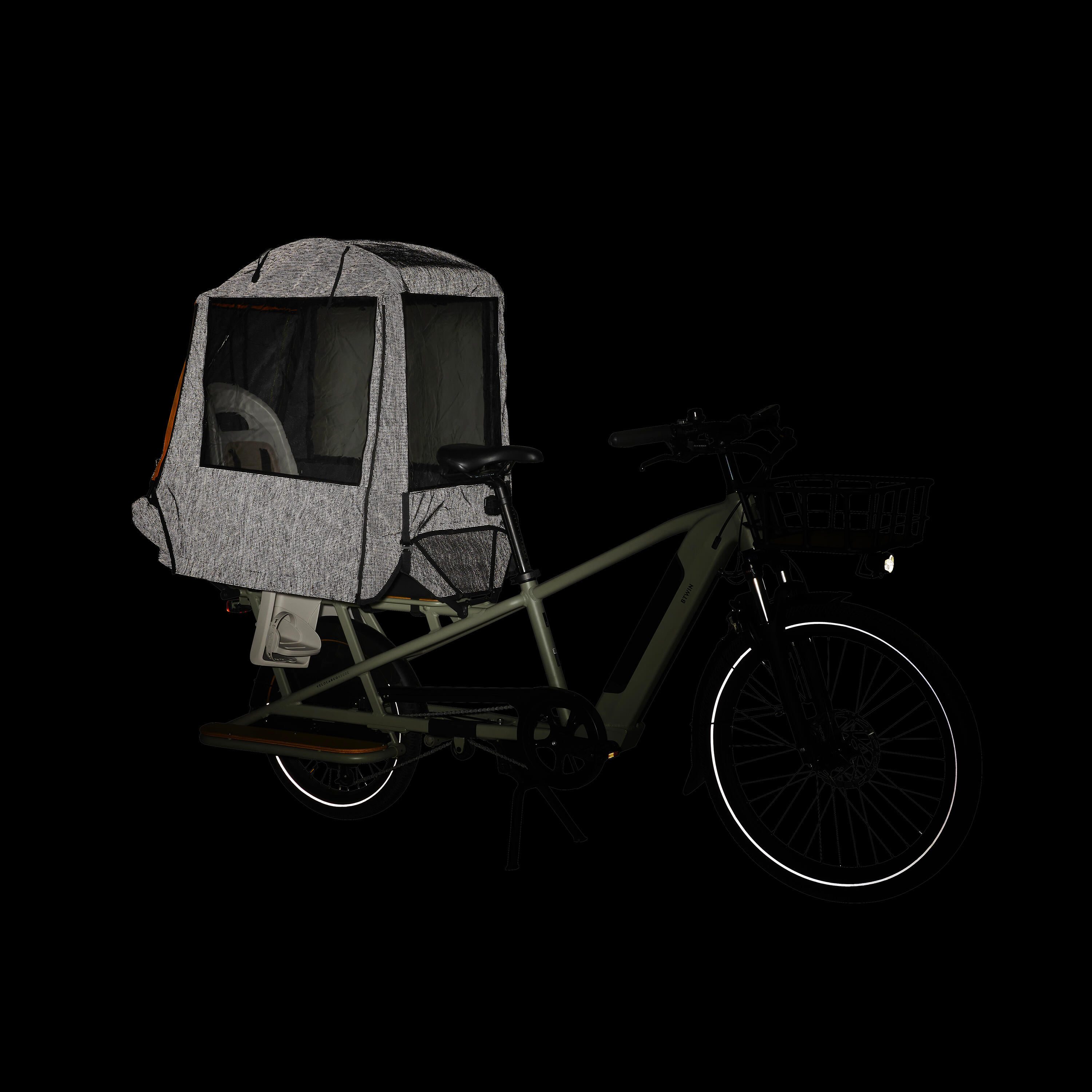 Regenverdeck E-Lastenfahrrad Cargobike R500E reflektierend  4/22