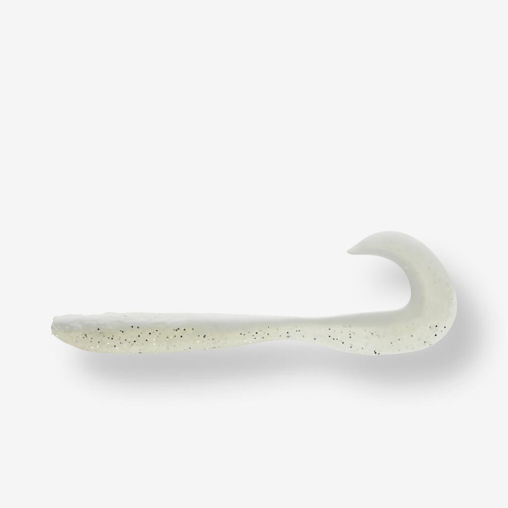 Kirmelės formos minkštas masalas su viliojimo medžiaga „WXM Yubari GRB 90 white“