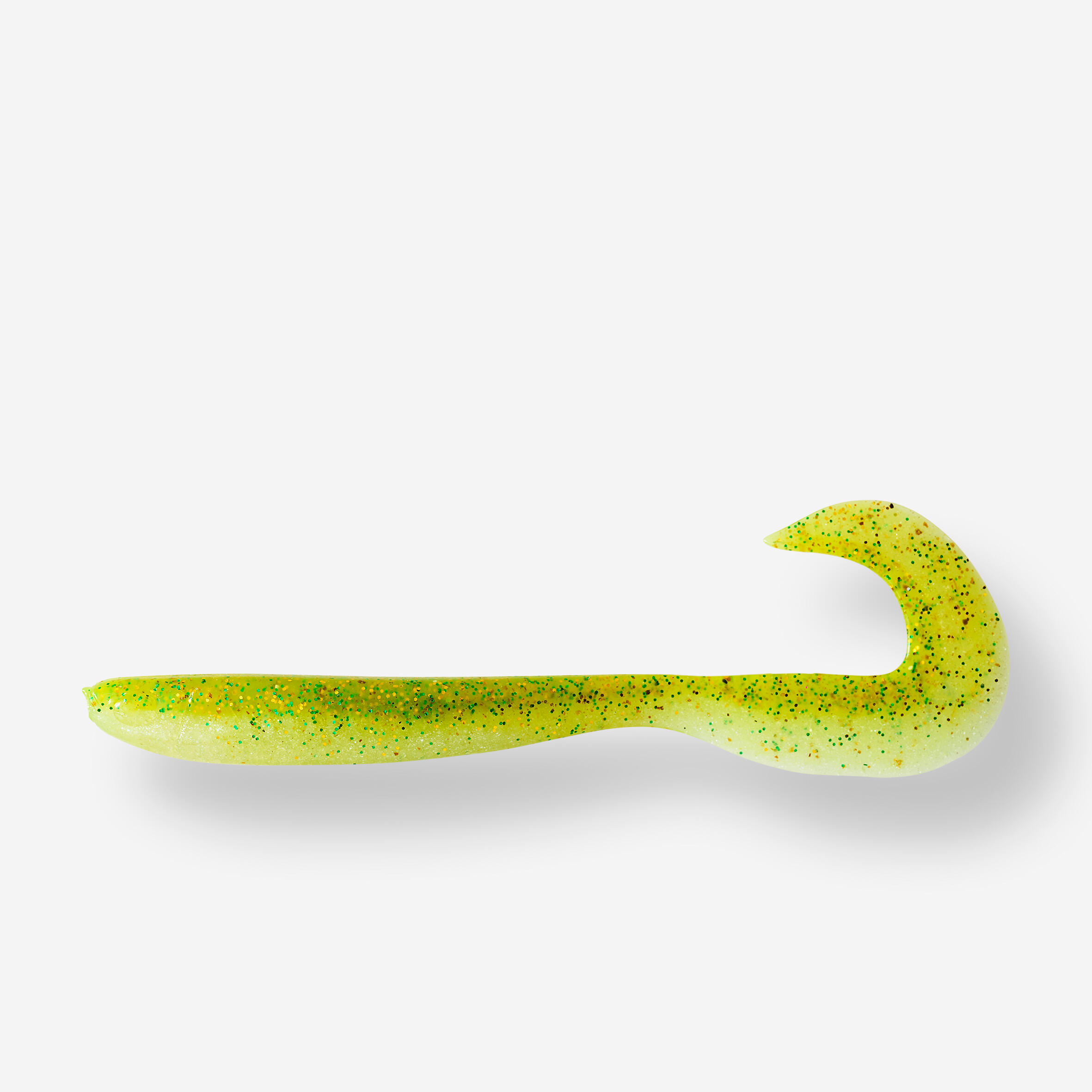 CAPERLAN SOFT GRUB LURE WITH WXM YUBARI GRB 130 ATTRACTANT CHARTREUSE