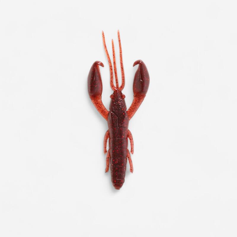 NĂLUCĂ FLEXIBILĂ FORMĂ RAC ATRACTANȚI WXM YUBARI CRW 2" 5cm BLACK RED CRAW