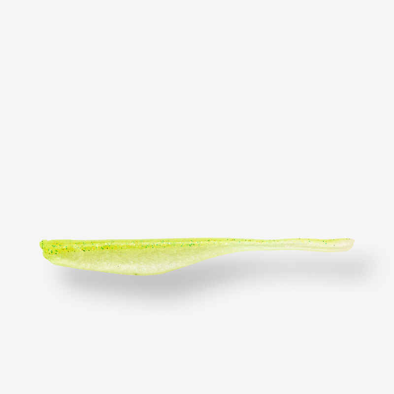 Gummiköder Finesse mit Lockstoff WXM Yubari FINSS 100 gelbgrün