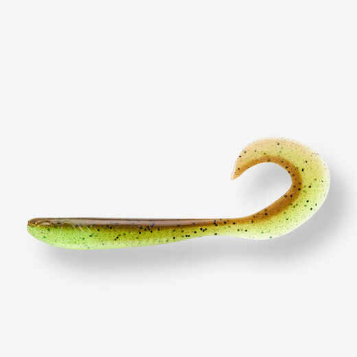 
      GRUB SHAPED SOFT LURE WITH ATTRACTANT WXM YUBARI GRB 130 GREEN BROWN
  