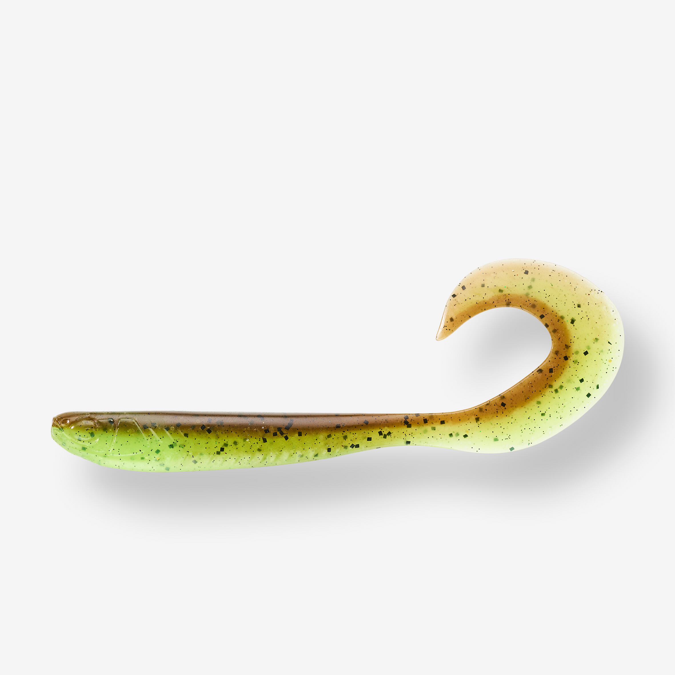 CAPERLAN GRUB SHAPED SOFT LURE WITH ATTRACTANT WXM YUBARI GRB 130 GREEN BROWN