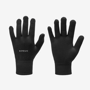 Guantes running niños - Kiprun Warm negro