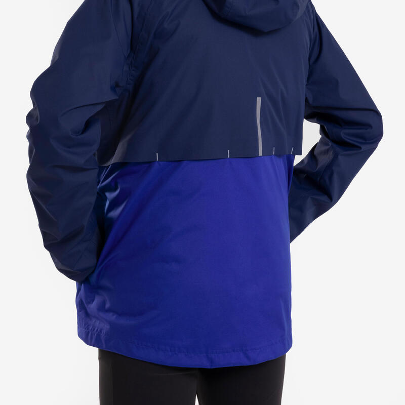 Laufjacke Kinder 3-in-1 wasserdicht herausnehmbare Innenjacke - blau 
