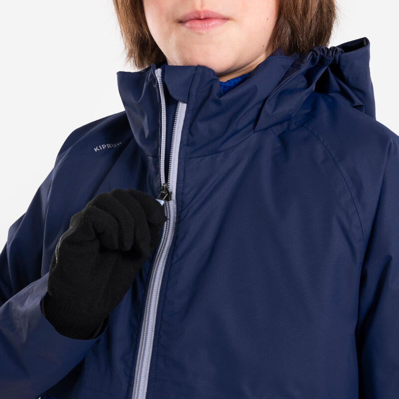 Laufjacke Kinder 3-in-1 wasserdicht herausnehmbare Innenjacke - blau 