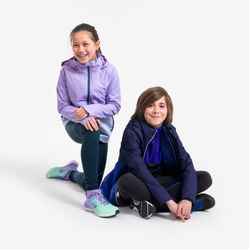 Laufjacke Kinder 3-in-1 wasserdicht herausnehmbare Innenjacke - blau 