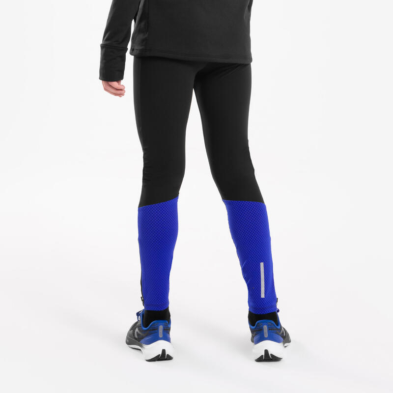 Leggings running bambino DRY+ 900 nero-blu