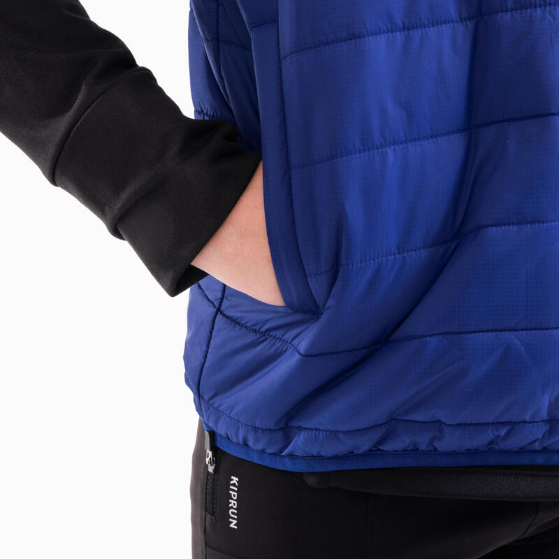 Laufjacke Kinder 3-in-1 wasserdicht herausnehmbare Innenjacke - blau 