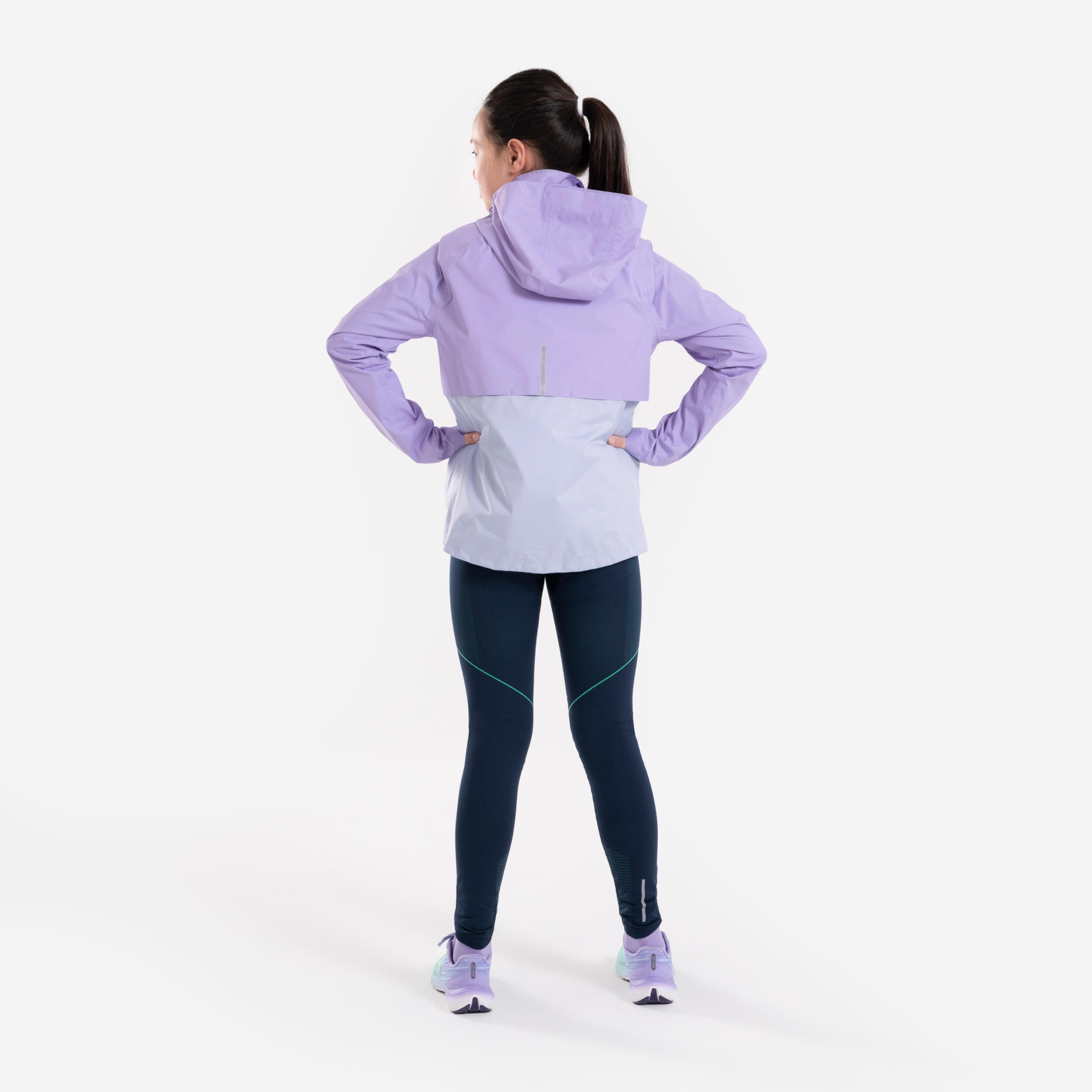 Leggings de corrida Criança sem costura - KIPRUN CARE 500 Marinho verde 3/12