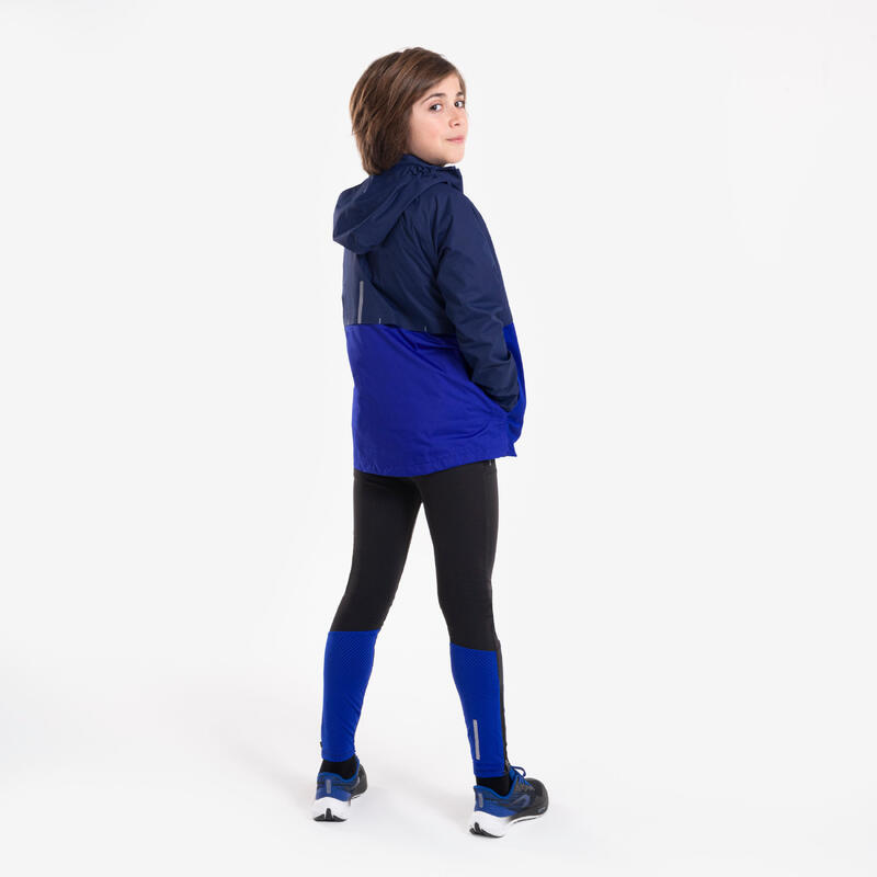 Laufjacke Kinder 3-in-1 wasserdicht herausnehmbare Innenjacke - blau 