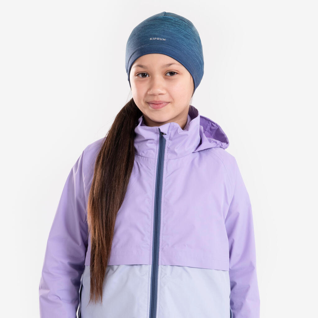 KIPRUN DRY+ Kid's Waterproof Running Hat - Navy/Green