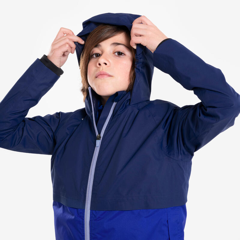 Laufjacke Kinder 3-in-1 wasserdicht herausnehmbare Innenjacke - blau 