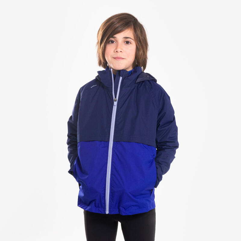 Laufjacke Kinder 3-in-1 wasserdicht herausnehmbare Innenjacke - blau 