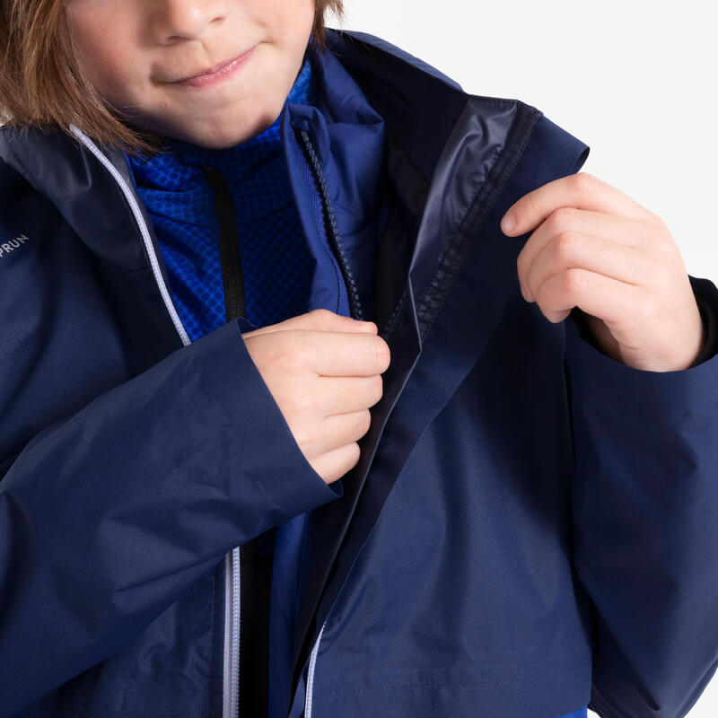 Veste Running Imperméable avec doudoune amovible Enfant, Jacket 3 en 1 bleu