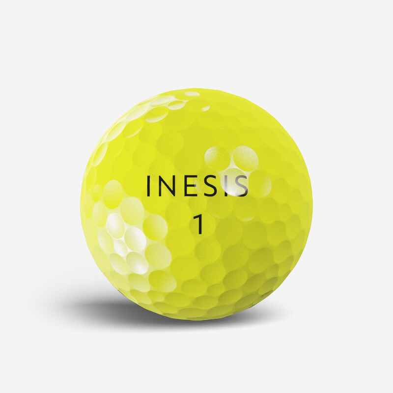 Golf balls x12 INESIS TOUR 900 yellow Decathlon