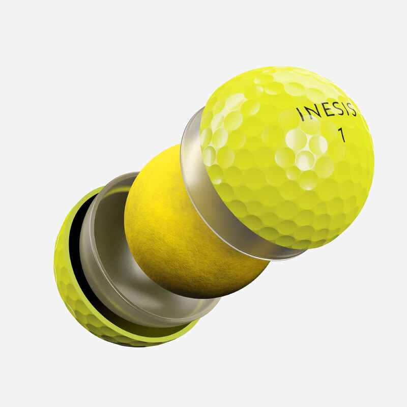 Golf balls x12 INESIS TOUR 900 yellow Decathlon