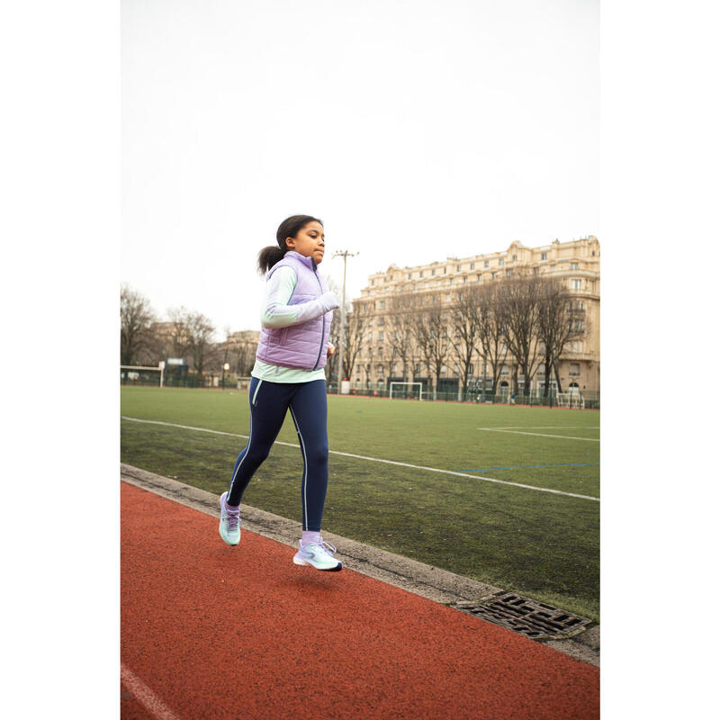 Veste Running Imperméable avec doudoune amovible Enfant, Jacket 3 en 1 violet