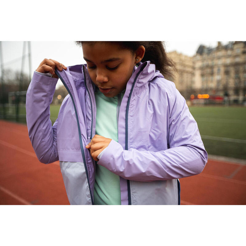 Veste Running Imperméable avec doudoune amovible Enfant, Jacket 3 en 1 violet