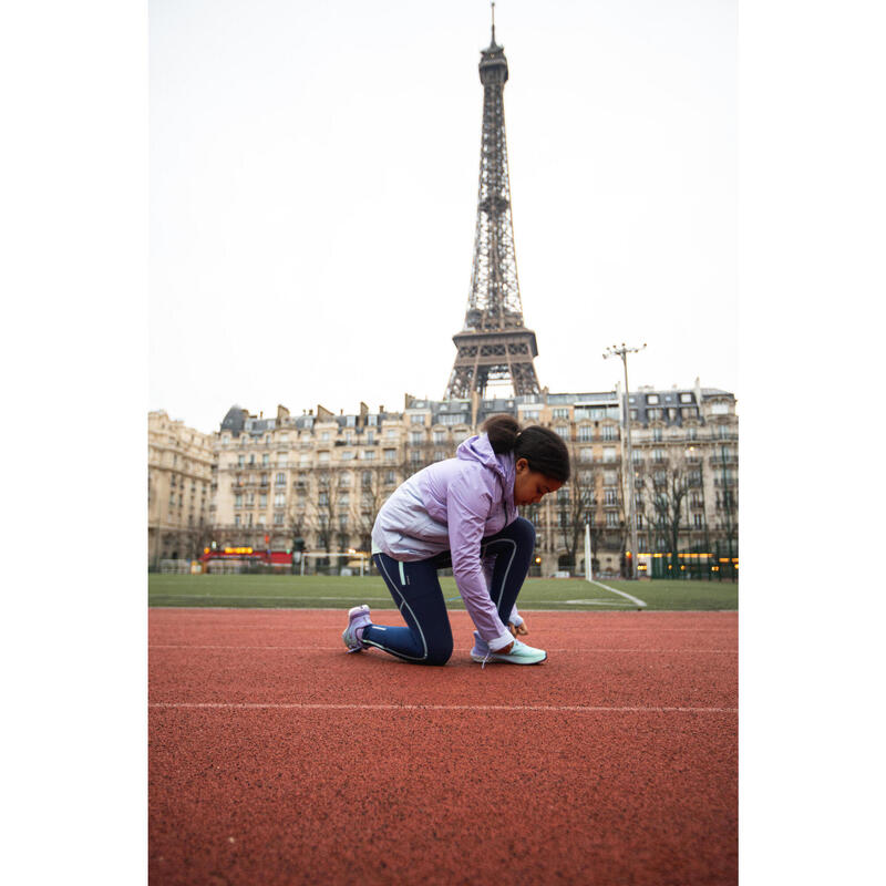 Veste Running Imperméable avec doudoune amovible Enfant, Jacket 3 en 1 violet