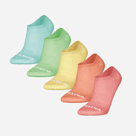 Suaugusiųjų trumpos sportinės kojinės „RS 160“, 5 poros, įvairių spalvų