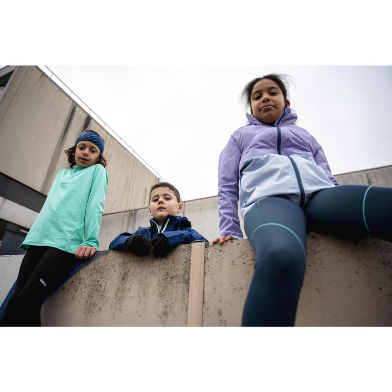 Laufjacke Kinder 3-in-1 wasserdicht herausnehmbare Innenjacke - lila 