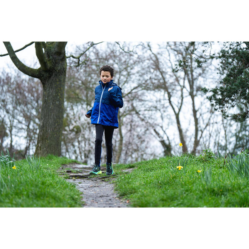 Laufjacke Kinder 3-in-1 wasserdicht herausnehmbare Innenjacke - blau 