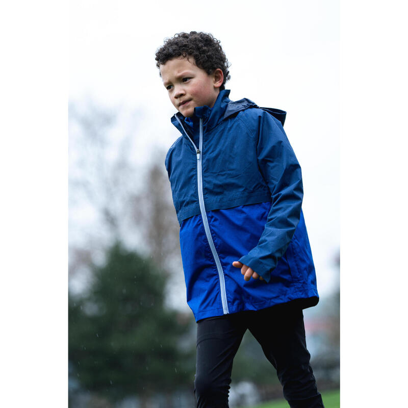 Laufjacke Kinder 3-in-1 wasserdicht herausnehmbare Innenjacke - blau 