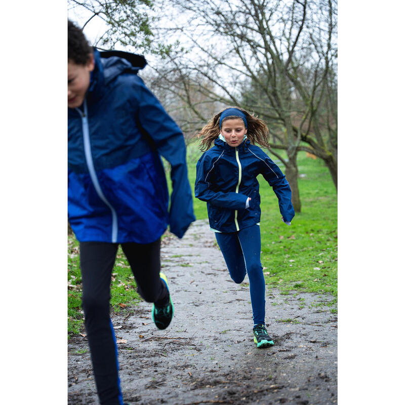 Laufjacke Kinder wasserdicht - Rain blau/gelb 